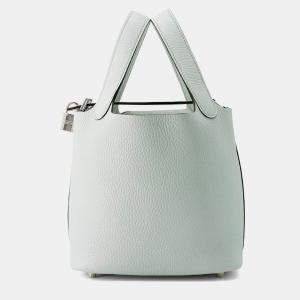 Hermes Picotin Lock Blue Pale Taurillon Clemence 18