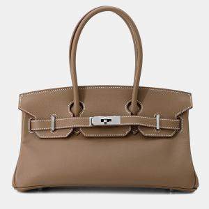 Hermes Birkin Etoupe Evercolor Shoulder Bag 29