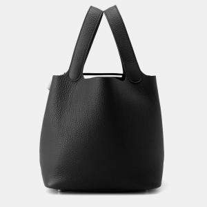 Hermes Picotin Lock Black Taurillon Clemence Bag