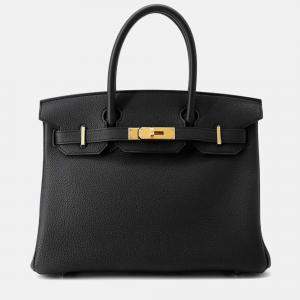 Hermès Birkin Black Togo Leather 30 Hand Bag