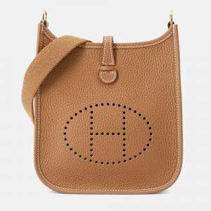 Hermès Evelyne Long Amazon Gold Taurillon Clemence TPM Hand Bag