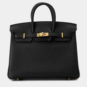 Hermes Birkin 25 Black Togo Leather Bag