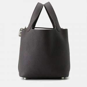 Hermes Picotin Lock 18 Pull Noir Taurillon Clemence PM Handbag
