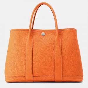 Hermes Garden Party TPM Orange Minyan Negonda Leather Bag