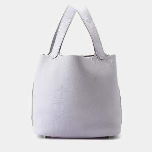Hermes Picotin Lock MM Green Pantan Taurillon Clemence Bag