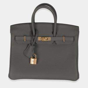 Pre Owned Hermes  Birkin 25  Etain Togo Bag 