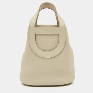 Pre Owned Hermès Beton Taurillon Clemence and Swift Leather In The Loop 18 Bag