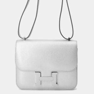 Pre Owned Hermes Constance3 Miroir Argent Chevre Shamqila Mini 