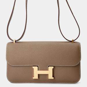 Pre Owned Hermes Constance Elan Miroir Etoupe Epsom