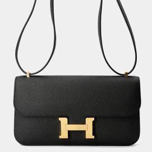 Pre Owned Hermes Constance Elan Miroir Black Epsom