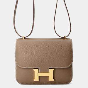 Pre Owned Hermes Constance3  Size Mini Miroir Etoupe Epsom Bag