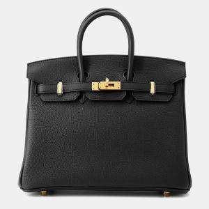 Pre Owned Hermes Birkin Black Togo Leather Size 25