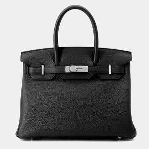 Pre Owned Hermes Birkin Black Togo Leather Size 30