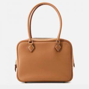 Pre Owned Hermes Plume Gold Swift Leather Size Mini