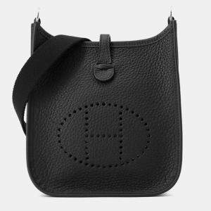 Pre Owned Hermes Evelyne Long Black Taurillon Clemence TPM