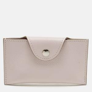 Pre Owned Hermes Iliade Mauve Pâle Evercolor Leather Card Holder