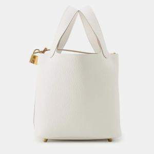 Pre Owned Hermes Picotin Lock Grease Pail Taurillon Clemence PM