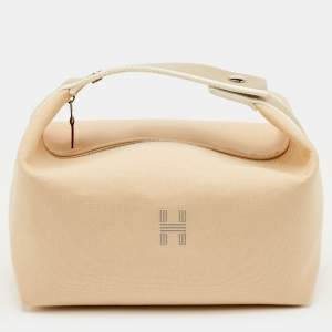Pre Owned Hermes Bride-a-Brac Large Naturel Toile H Canvas Pouch