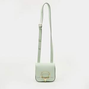 Pre Owned Hermes Della Cavalleria Mini Vert Peppermint Epsom Leather Crossbody Bag
