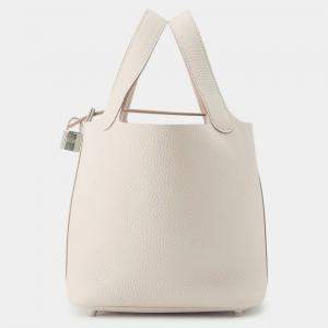 Pre Owned Hermes Picotin Lock Beton Taurillon Clemence Size PM