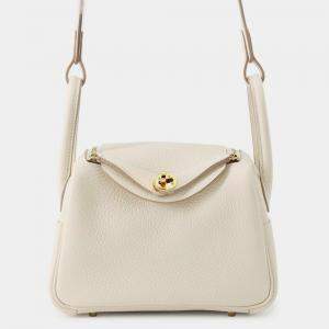 Pre Owned Hermes Lindy Craie Taurillon Clemence Size Mini