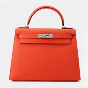 Pre Owned Hermes Kelly Sellier Capucines Epsom Size 28