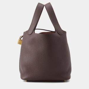مملوكة مسبقًا Hermes Picotin Lock 18 Ebene Taurillon Clemence Handbag
