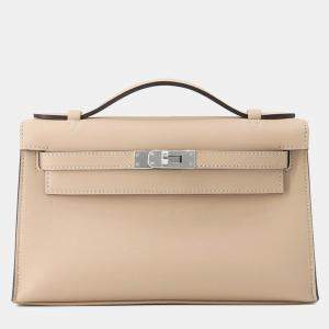 Pre Owned Hermes Pochettekelly Trench Swift Leather