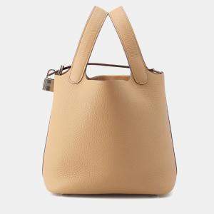 مملوكة مسبقًا Hermes Picotin Lock Biscuit Taurillon Clemence Size Pm