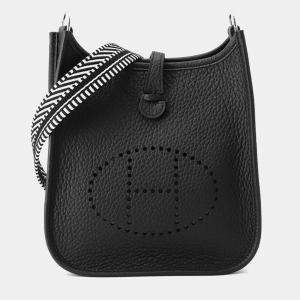 Pre Owned Hermes Evelyne Long Amazon Sangle Black Taurillon Clemence Size Tpm