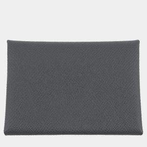 Pre Owned Hermes Calvi Duo Ardoise Epsom