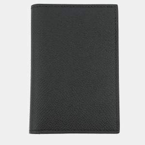Pre Owned Hermes Euclid Card Case Black Epsom