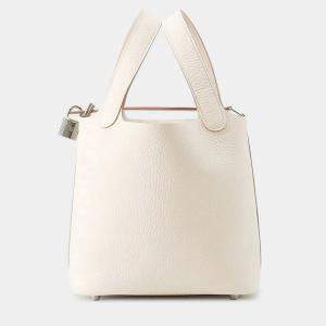 Pre Owned Hermes Picotin Lock 18 Beton Taurillon Clemence Handbag