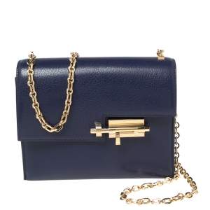 Pre Owned Hermes Encre Chevre Leather Mini Verrou Chaine Bag