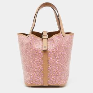 Hermes Chai/Rose Swift Leather Picotin Luck Daisy Bag