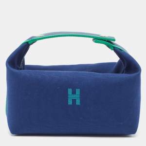 Hermès Marine Canvas Large Bride-A-Brac Case