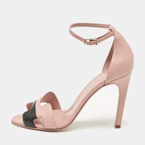 Hermes Beige Leather Premiere 70 Ankle Strap Sandals 40.5 