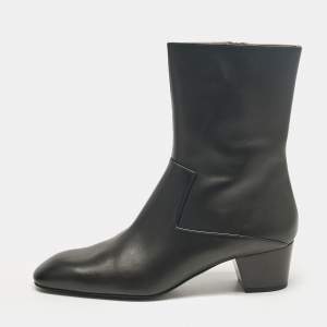 Hermes Black Leather Sommet Ankle Boots Size 40
