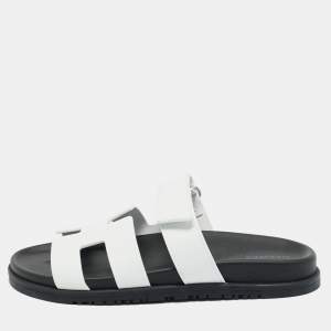 Pre Owned صندل هيرمس سويبري سويدي أزرق كحلي مقاس 38.5