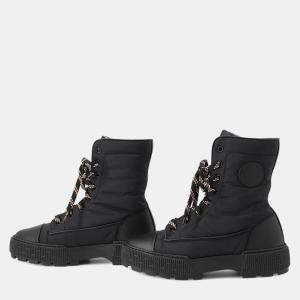 Pre Owned Hermes Short Boots Fresh Black Nappa Calf Leather Size 36H