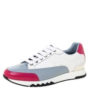 Hermès Multicolor Leather Trail Low Top Sneakers Size 38.5