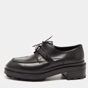 Hermes Black Leather Kelly Oxford Size 39