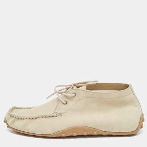 Hermes Beige Suede Faubourg Slip On Loafers Size 39