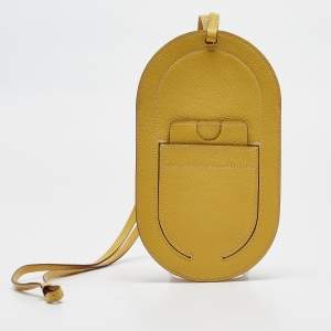 Hermes Lime Chevre Mysore Leather In-the-Loop Phone To Go GM Case