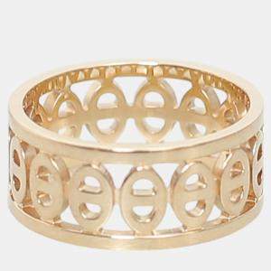 Hermes 18k Rose Gold Chaine d'ancre Divine Ring EU 51