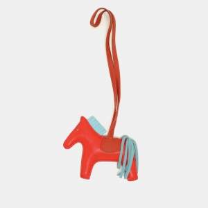 Hermès Capucine Milo Lambskin Grigri Rodeo Horse Bag Charm PM