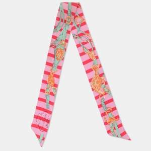 Hermes Pink Brides De Gala Bayaderes Silk Twilly