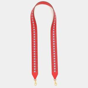 Hermes Red Epsom Leather Hexagon Tressage Bag Strap