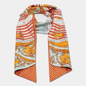 Hermes Orange Dies et Hore Silk Maxi-Twilly Cut