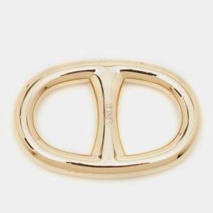 Hermes Chaine D'Ancre Gold Tone Scarf Ring